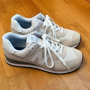 New Balance Cream and White Sneakers